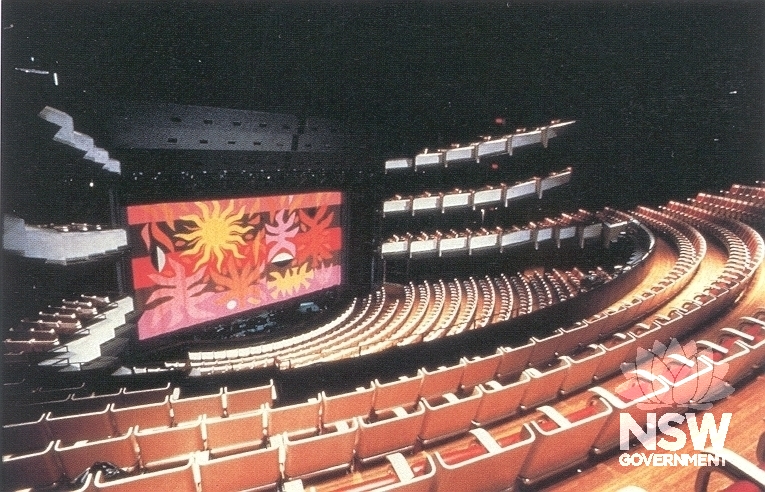 Interior of Opera Theatre (John Coburn theatre curtains are not currently on display but are in storage on the premises).