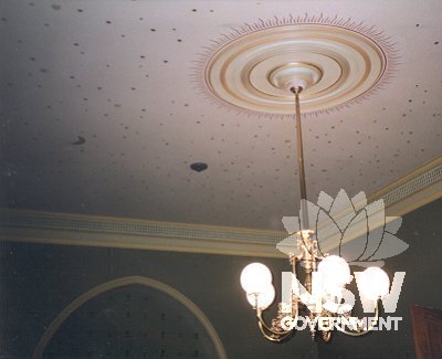 Booloominbah, detail of dining room ceiling decoration