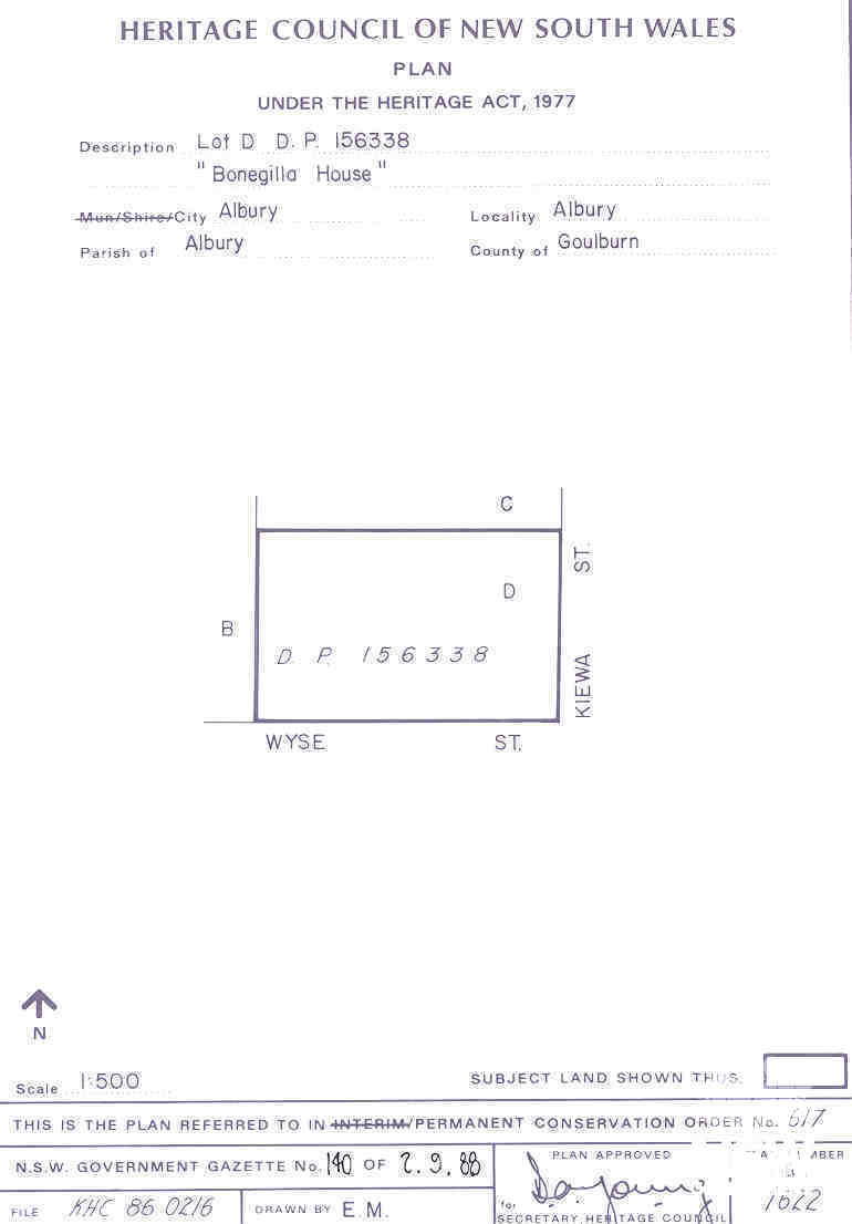 PCO Plan Number 617