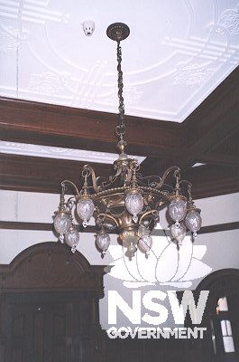 Entry Hall - Original Electric Light Fitting.