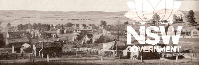 View of Old Adaminaby in 1956. Flooding of the Eucumbene valley began in 1957.