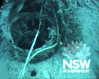 M24 submarine - view of entry into control room caused by removal of original conning tower and chute by fishing nets.