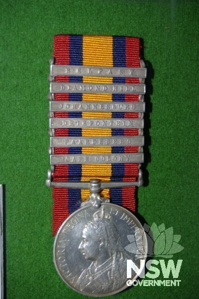 Queens South Africa Medal with 6 clasps