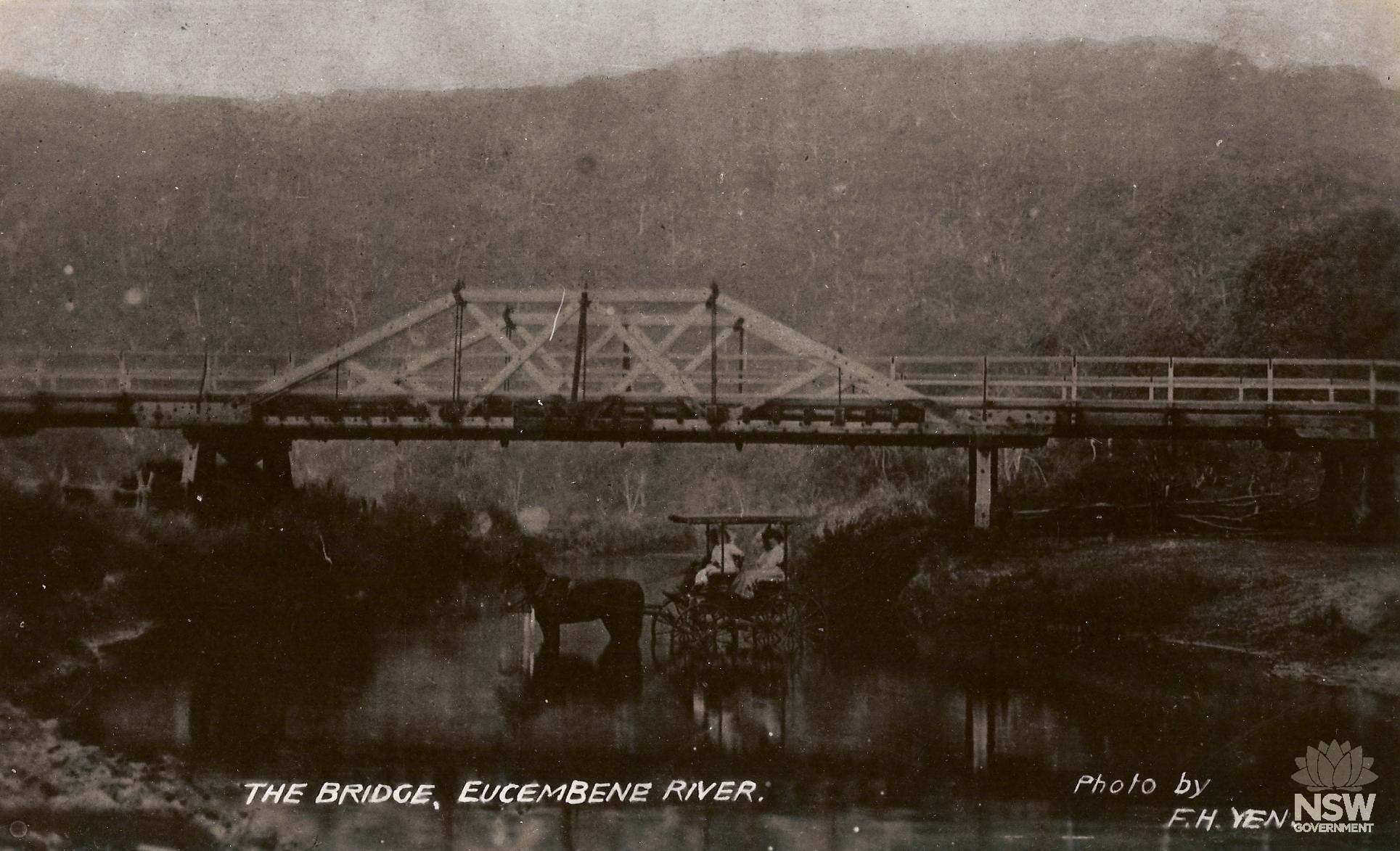 Six Mile Bridge, Eucumbene river, c. 1900.