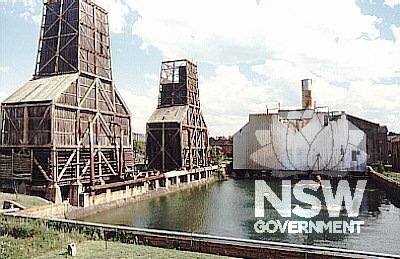 View of water tanks. The development of the South Maitland coal fields led to the establishment of an entire community based on the townships of Cessnock and Kurri Kurri.
