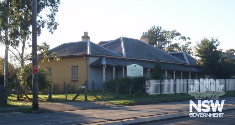 Addington House, Victoria Road Ryde is the oldest surviving building in Ryde. The earliest 3 roomed cottage part of the house was built sometime between 1794 and 1810. In 1810 the central section was rebuilt as a 6 roomed house around the original cottage
