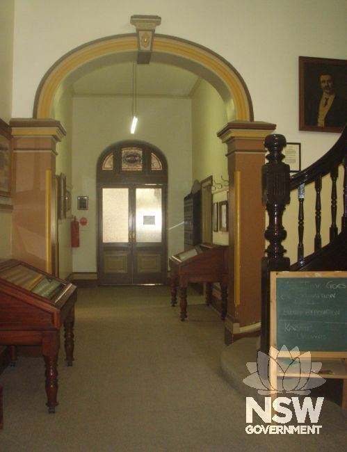 Interior entrance hall to Trades Hall