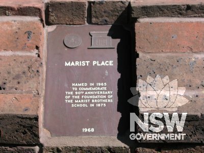 Plaque near Murphy's House, Marist Place, Parramatta.