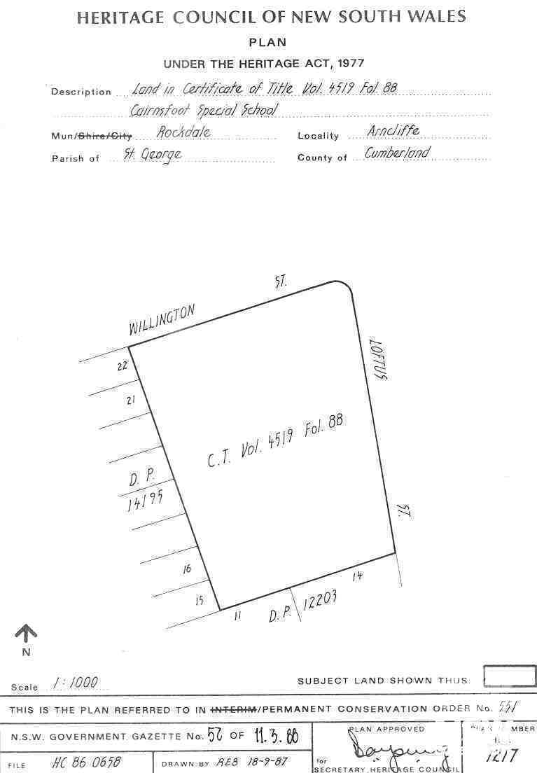 PCO Plan Number 551