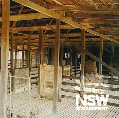 Interior of Kinchega Woolshed.  In 1883 when Kinchega was at its peak the property was running 160,000 sheep and employed 73 men.
