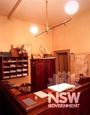View of Charge room.  The reconstruction as of c1899 of the court and police station provide a unique opportunity to demonstrate the working relationship between the two in an experiential and interactive context and manner.