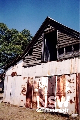 View of farm building.  The late nineteenth century rude timber slab construction and masonry homestead enable comprehensive interpretation of bygone farming life and and work.