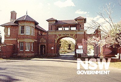 View of entrance gatehouse.The Hospital and its associated buildings and landscape form a vital part of the Parramatta River foreshore. The hospital has an outstanding sense of place, dominating the immediate part of the river.