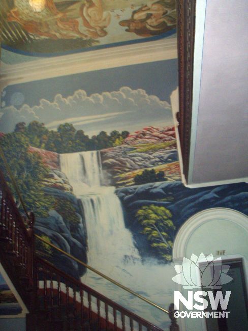 Interior of Palace Hotel murals