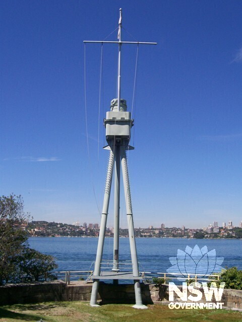 HMAS Sydney Memorial Mast. The walls of the fort are visible.