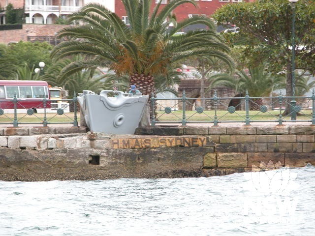 Part of the HMAS Sydney bow at Milsons Point