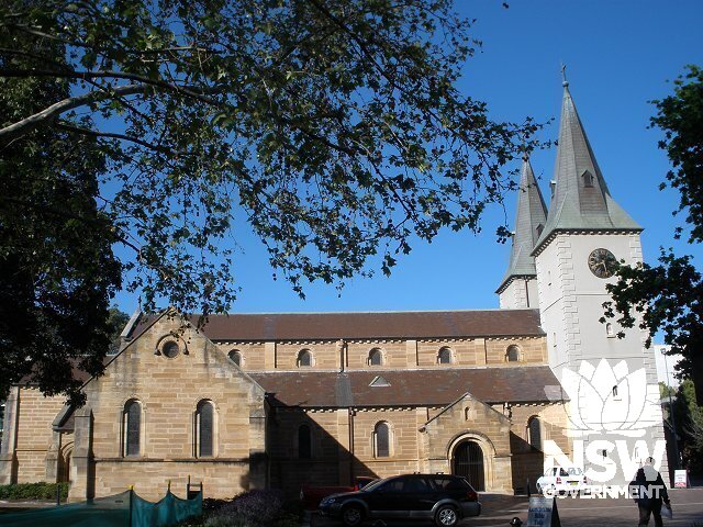 St John's Cathedral, north facade. 1855 building and 1819 towers.