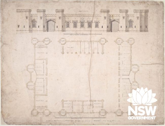 Plan of Governor's Stables, 1820
