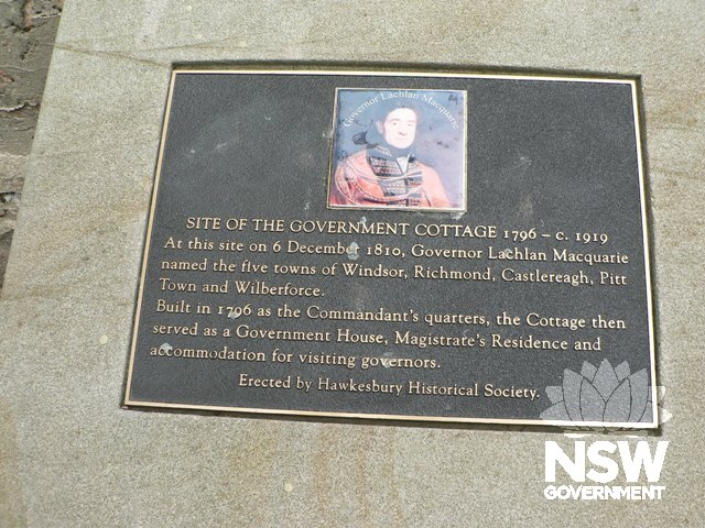 Plaque marking the site