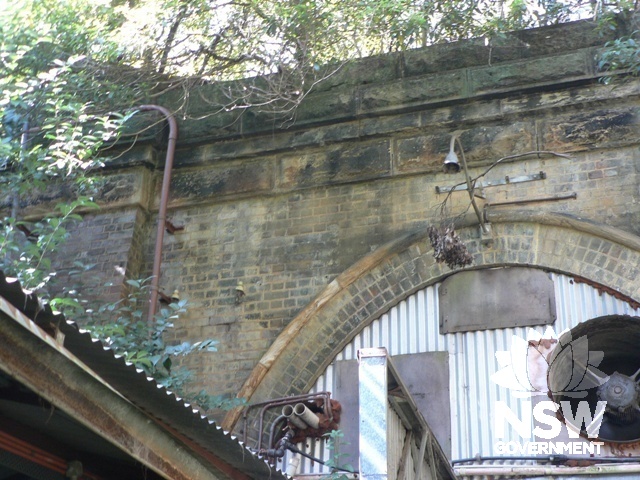 Detail of entrance to the tunnel