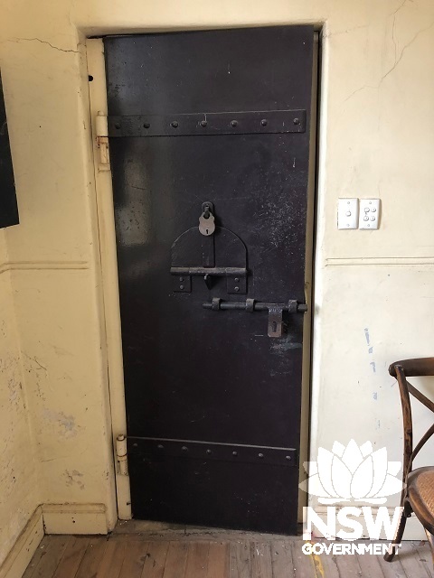 Old Gundagai Gaol, Cell Block interior cell door.