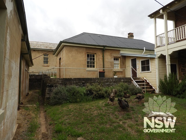 Old Gundagai Gaol, Courtyard and Kitchen Block, looking north.