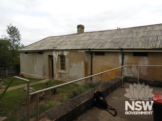 Old Gundagai Gaol, Cell Block - south end, looking south west.