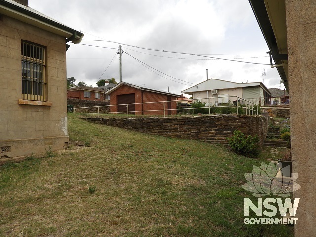 Old Gundagai Gaol, Men's Yard and Garage looking northwest.