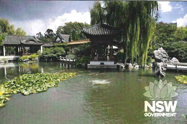 View over Lotus Pond towards Lenient Jade Pavilion