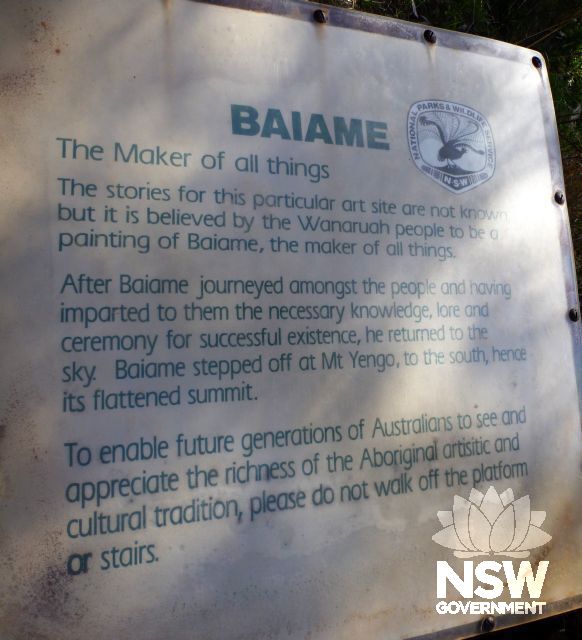 NPWS signage at Baimae Cave