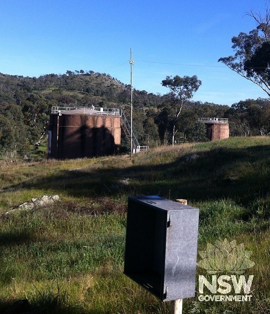 Fuel tanks 2 and 3 with old hose reel box in foreground, 2014