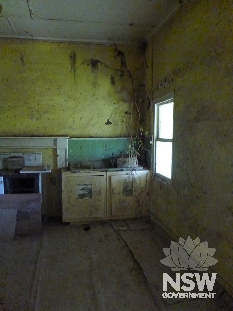 Interior, former kitchen