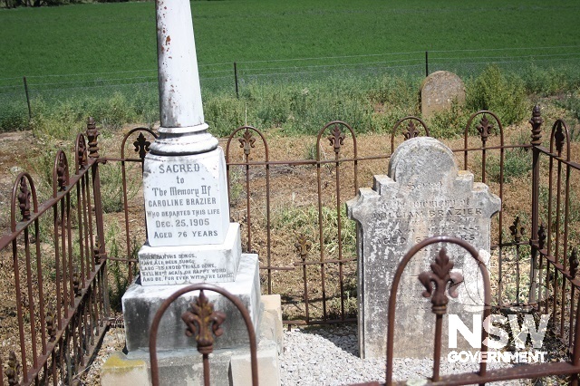 Headstones of William and Caroline Brazier