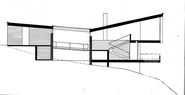 Section, presentation drawing, c1954