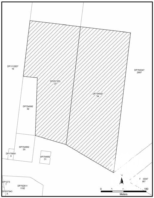 Angledool Mission and Cemetary Gazettal Notice Map