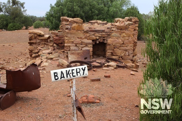 Mount Drysdale village bakers oven and bakery remains