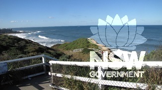 Caption: Newcastle Recreation Reserve, looking north-east across Bathers Way walking track