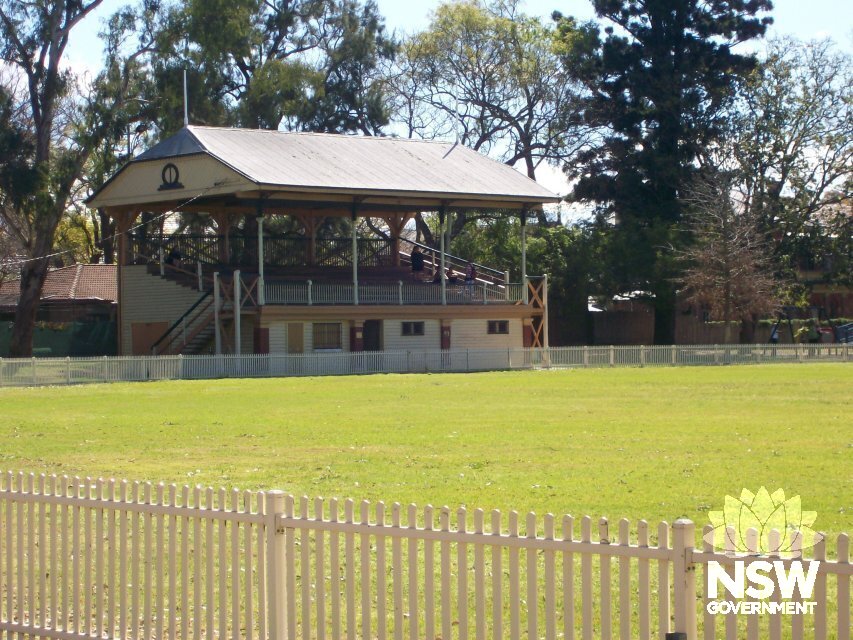 View across oval towards Pavilion.