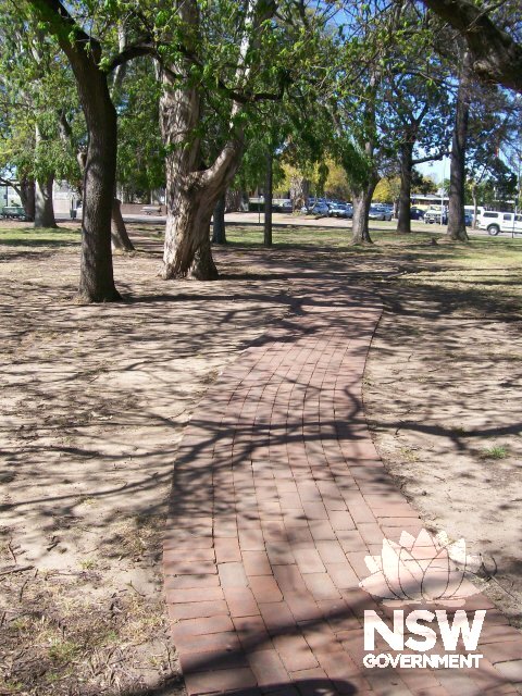 Interpretive brick pathway of former Richmond to Kurrajong railway (1924-52)