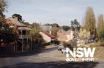 Looking down Beyers Avenue (the main street) from the verandah of the Royal Hotel.  At the height of the 1870s gold rush this would have been crammed with shops and dwellings.