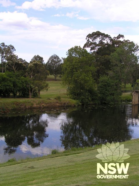 View north over Parramatta River towards First Government Farm.