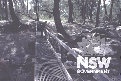 A walkway following the line of the flume has been installed as part of the site's interpretation.  It represents several technological firsts, such as the first use of tandem hydro-electric power generating machines in Australia.