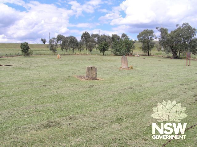 Pioneer Cemetery at the southern end of the site.