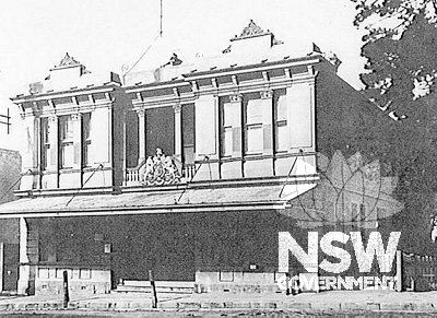 Copy of Historic Photograph of the Wollongong East Post Office, showing the 1918 awning.
