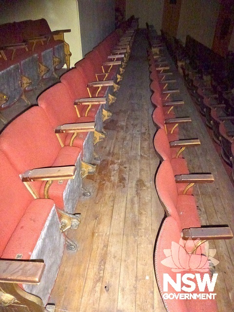 Regent Theatre interior showing dress circle seating.