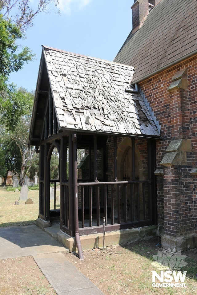 Porch of the Church of the Holy Innocents looking northwest