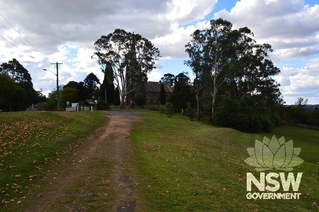 St John's Anglican Church, Cemetery, Churchyard, and Archaeological Road Formation looking north