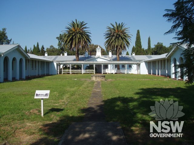 Internal courtyard of quadrangle buildings