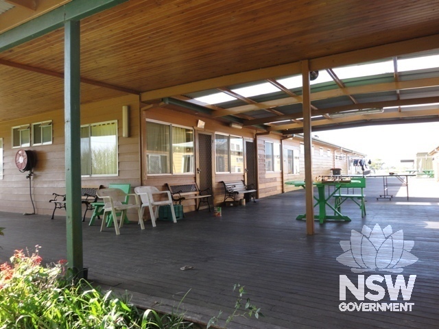 Former school building with new verandahs.