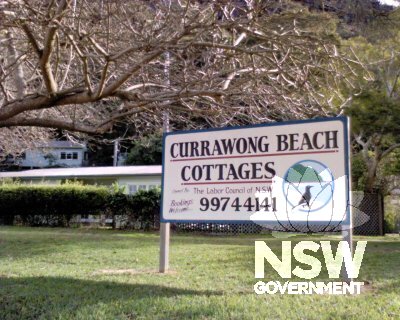Wecome sign at Currawong
